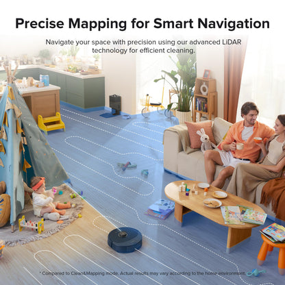 roborock Q8 Max+ Robot Vacuum and Mop, Self-Emptying, Hands-Free Cleaning for up to 7 Weeks, Reactive Tech Obstacle Avoidance, 5500 Pa Suction, DuoRoller Brush, APP-Controlled Mopping, Black