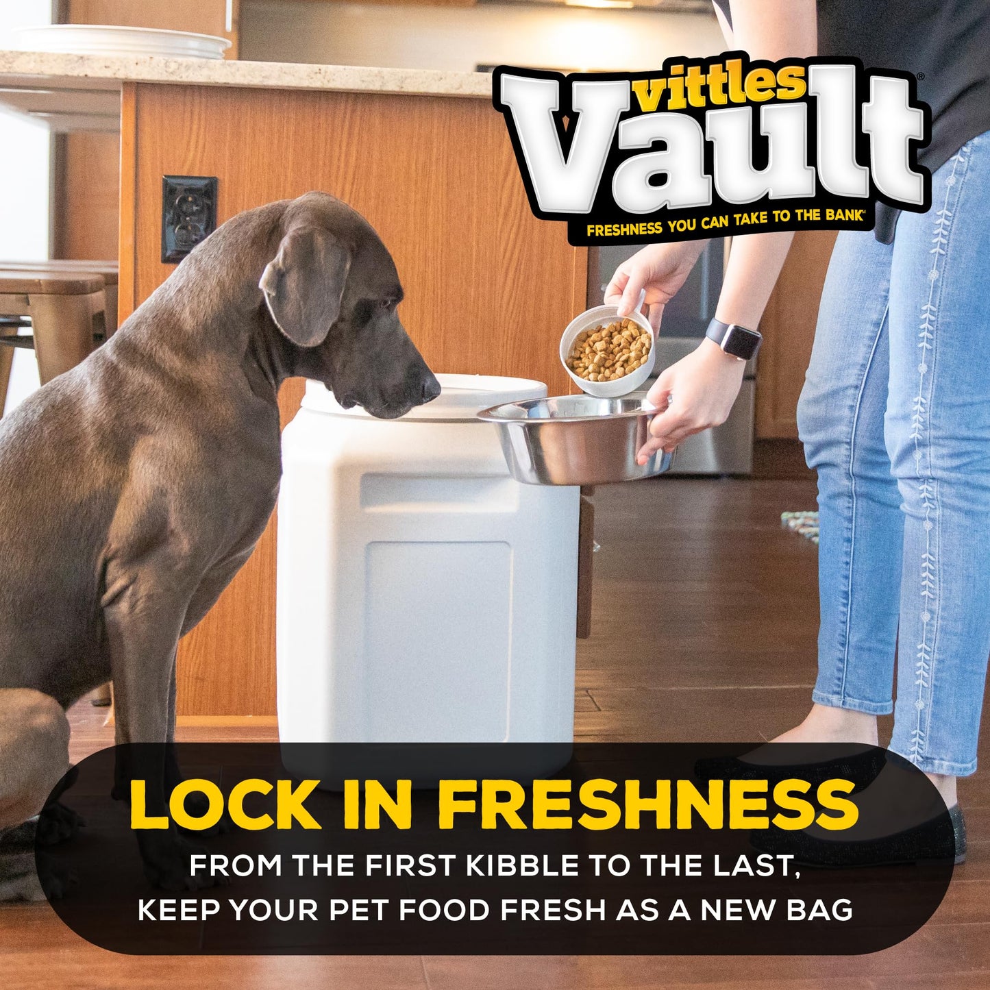 Gamma2 Vittles Vault Pet Food Storage Containers - Sealed Dog and Cat Food Storage Container, Fits up to 50lbs, Made in the USA - [14"L x 20"H]