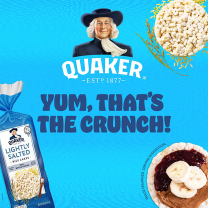 Quaker Large Rice Cakes, Lightly Salted, Pack of 6