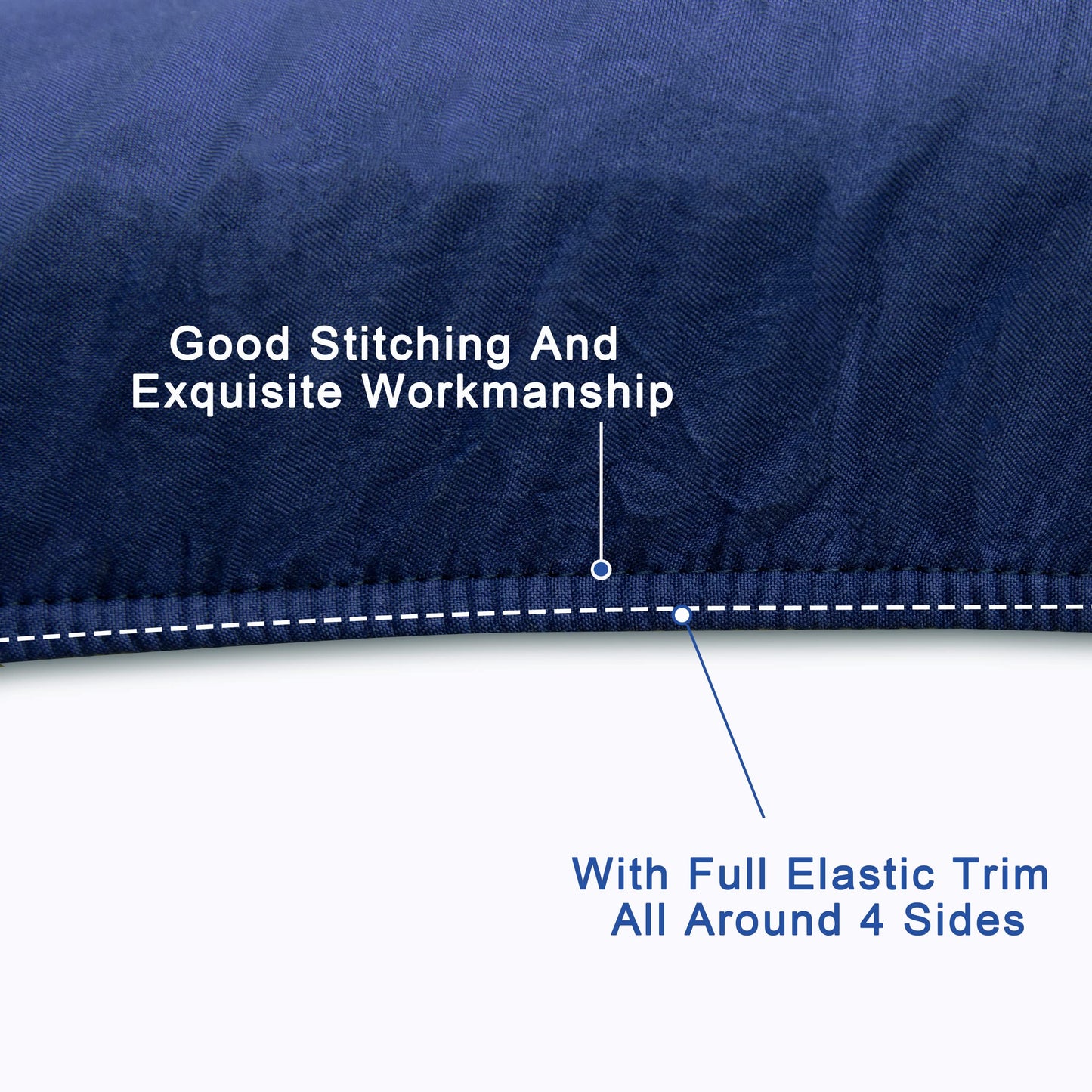 FLXXIE 4 Pieces Toddler Bedding Set, Soft and Breathable Microfiber Crib Sheet Set, Includes Quilted Comforter, Flat Top Sheet, Fitted Sheet, Envelope Pillow Case for Boys and Girls, Navy Blue