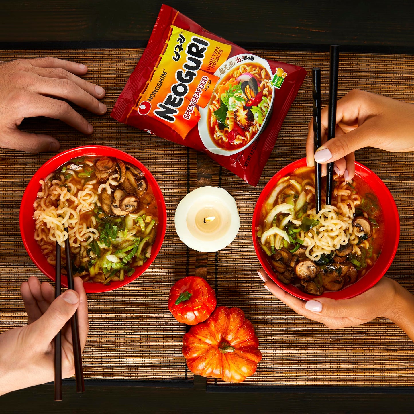 Nongshim Neoguri Spicy Seafood with Udon-Style Noodle, 4.2 Ounce (Pack of 10)