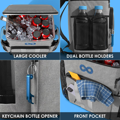 Insulated Backpack Cooler - 54 Cans, 24 Hour Cooling, Wider Straps, Lightweight Leak Proof Liner, Portable Cooler Backpack Bag for Men Women Beach Picnic Travel Lunch Camping - Everlasting Comfort