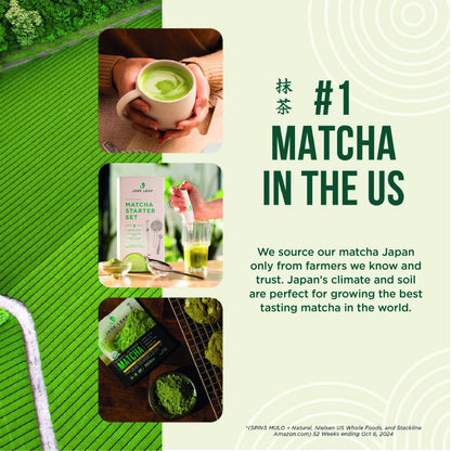 Jade Leaf Matcha Organic Cafe Style Sweetened Matcha Latte Green Tea Powder, Premium Barista Crafted Mix - Authentically Japanese, 50 Servings (1.1 Pound Tub)