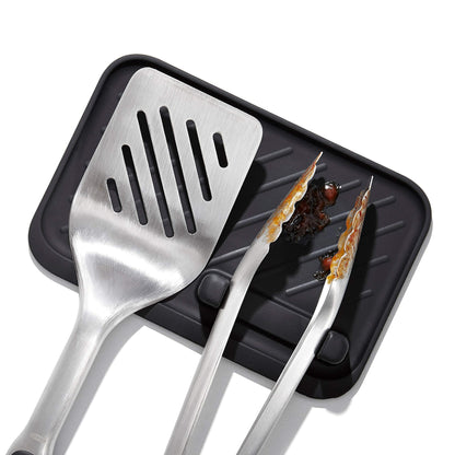 OXO Good Grips Grilling Tools, Tongs and Turner Set, Black