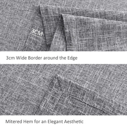 maxmill Flaxy Faux Linen Table Cloth with 2-Tone Slubby Texture Wrinkle Free Anti-Shrink Soft Tablecloth for Kitchen Dining Tabletop Outdoor and Indoor Use Rectangle 60 x 104 Inch Light Gray