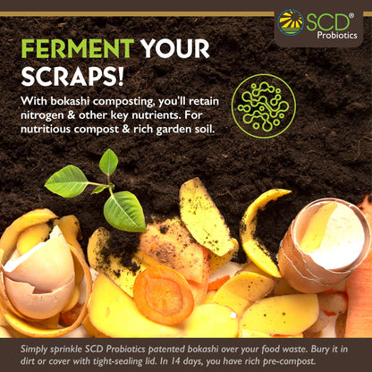 All Seasons Bokashi 5.5 lb Compost Starter - Dry Bokashi Bran for Kitchen Compost Bin, Composts Food, Garden and Pet Waste, Controls Bad Odors by SCD Probiotics