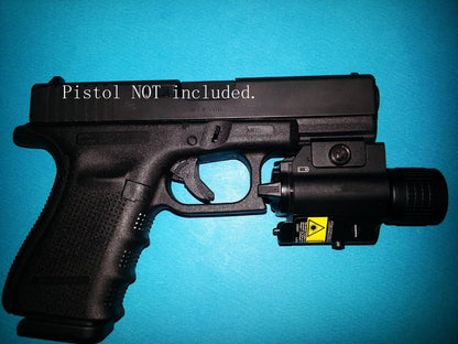 Ade Advanced Optics® Tactical Compact Rail Mounted RED Laser Sight with 200 Lumen LED Flashlight