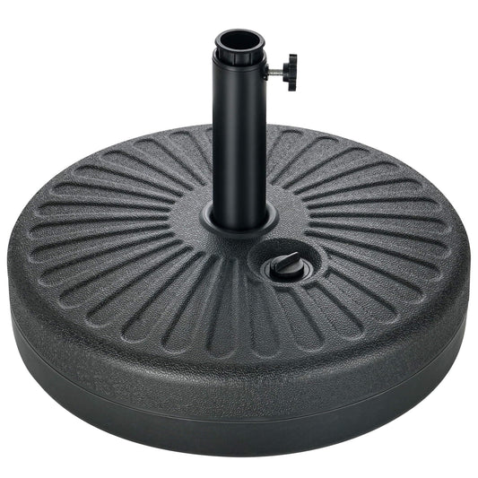 FLAME&SHADE Patio Umbrella Base Stand for Table Market Umbrella Pool, Beach(Black)