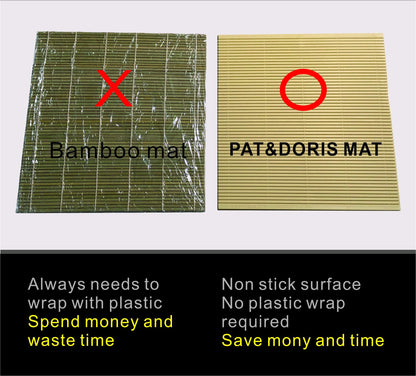 Professional Non-stick Sushi Mat Plastic Sushi Rolling Mat Sushi Mat Roller Makisu Sushi roller 10.5 in x 9.8 in