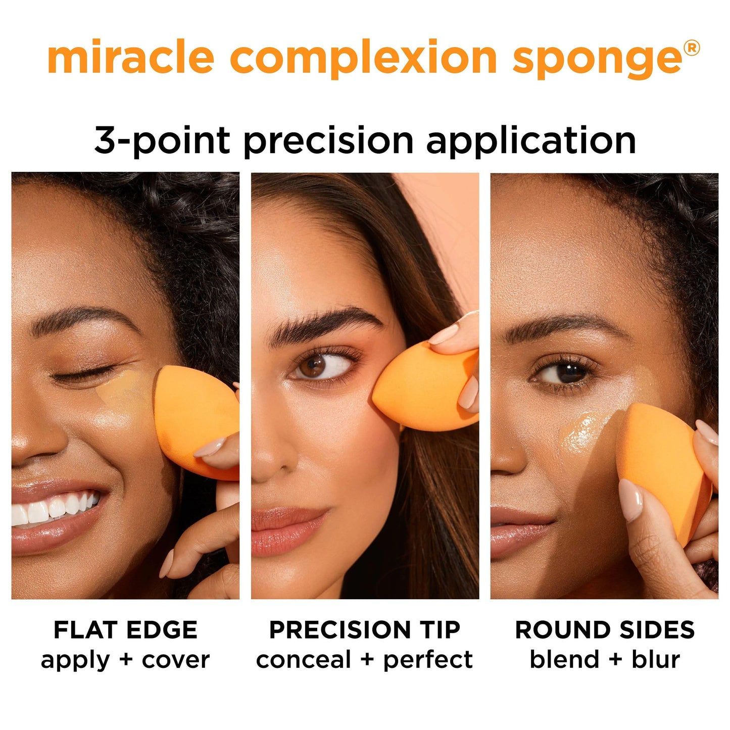 Real Techniques Miracle Complexion Sponge, Beauty Sponge For Makeup Blending & Foundation Application, Full Coverage, Streak-Free Professional Makeup Tool, Cruelty Free, Vegan, Latex Free, 2 Count