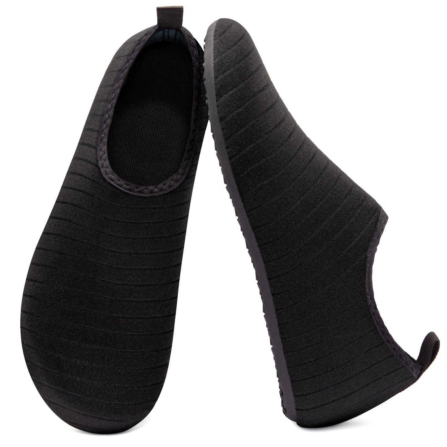 Men Women Water Shoes Quick-Dry Aqua Socks Barefoot Slip-on Summer Slippers for Beach Swim Sport Surf Yoga Exercise Black