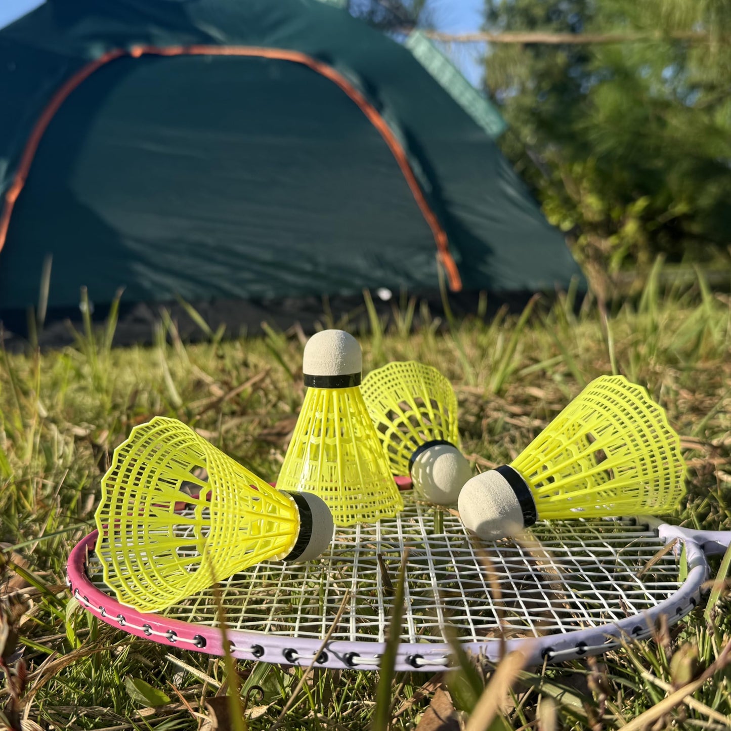 LIUTOVO 12 Packs Nylon Badminton Shuttlecocks Birdies Nylon Feather Shuttlecocks Badminton Birdies Great Stability ＆ Durability Indoor Outdoor Sports Hight Speed Training Badminton Balls
