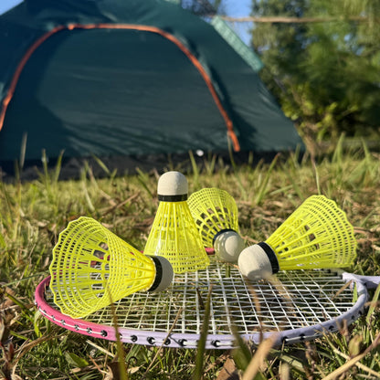 LIUTOVO 12 Packs Nylon Badminton Shuttlecocks Birdies Nylon Feather Shuttlecocks Badminton Birdies Great Stability ＆ Durability Indoor Outdoor Sports Hight Speed Training Badminton Balls