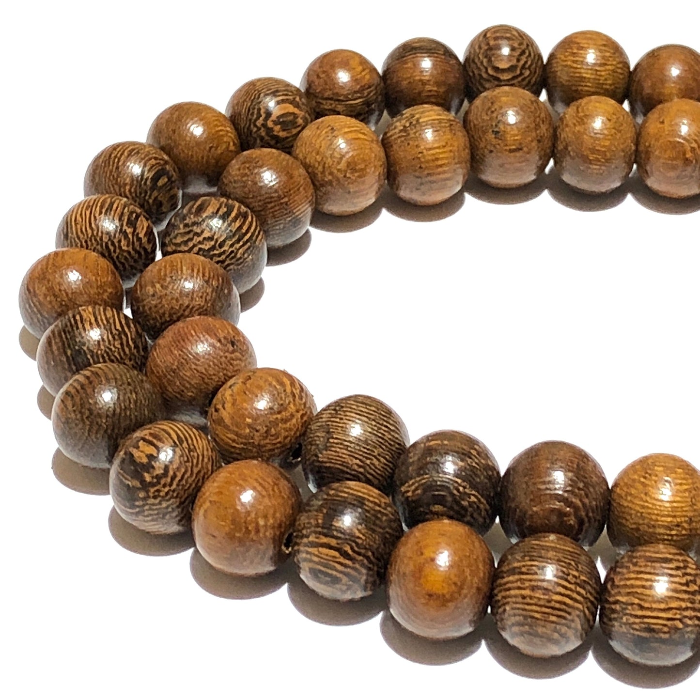 ABCGEMS Chocolate Robles Wood Beads AKA Rainforest Golden Shower Tree - Develop a Richer Color as They Absorb Oil from Your Skin (Optimal for Handmade Men's Jewelry) Light Wood Aroma Smooth Round 12mm