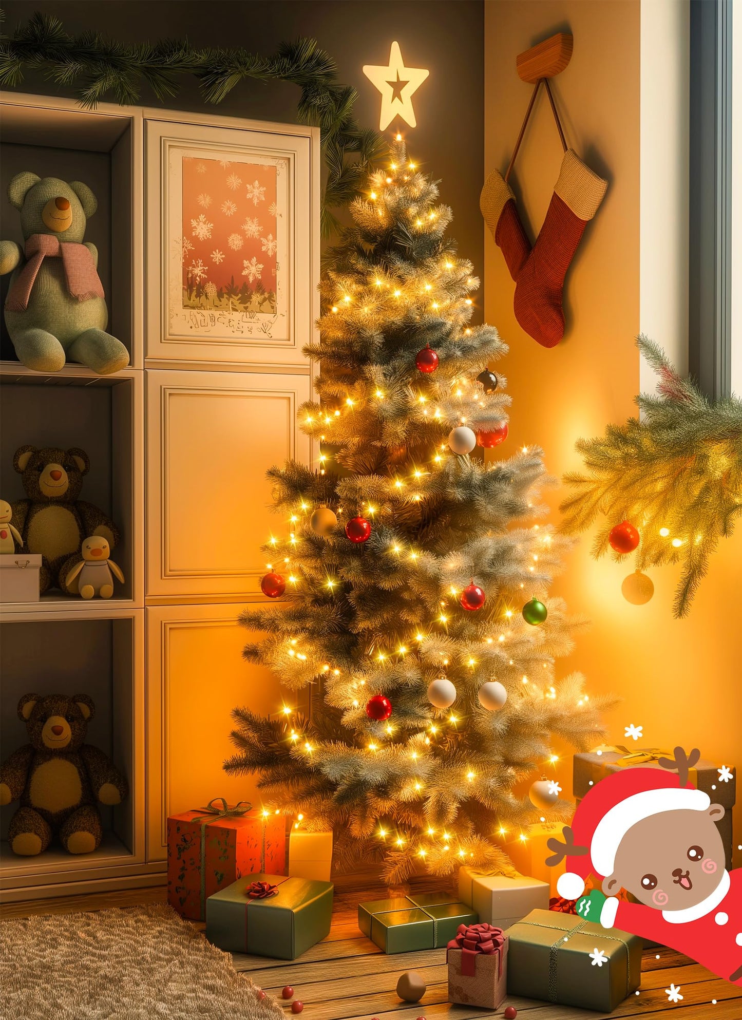 Minetom Twinkle Fairy Lights, 33 ft 100 LED USB Plug in String Lights with Remote and Timer, Waterproof 8 Modes for Bedroom Indoor Wreath DIY Party Wedding Christmas Holiday Decoration