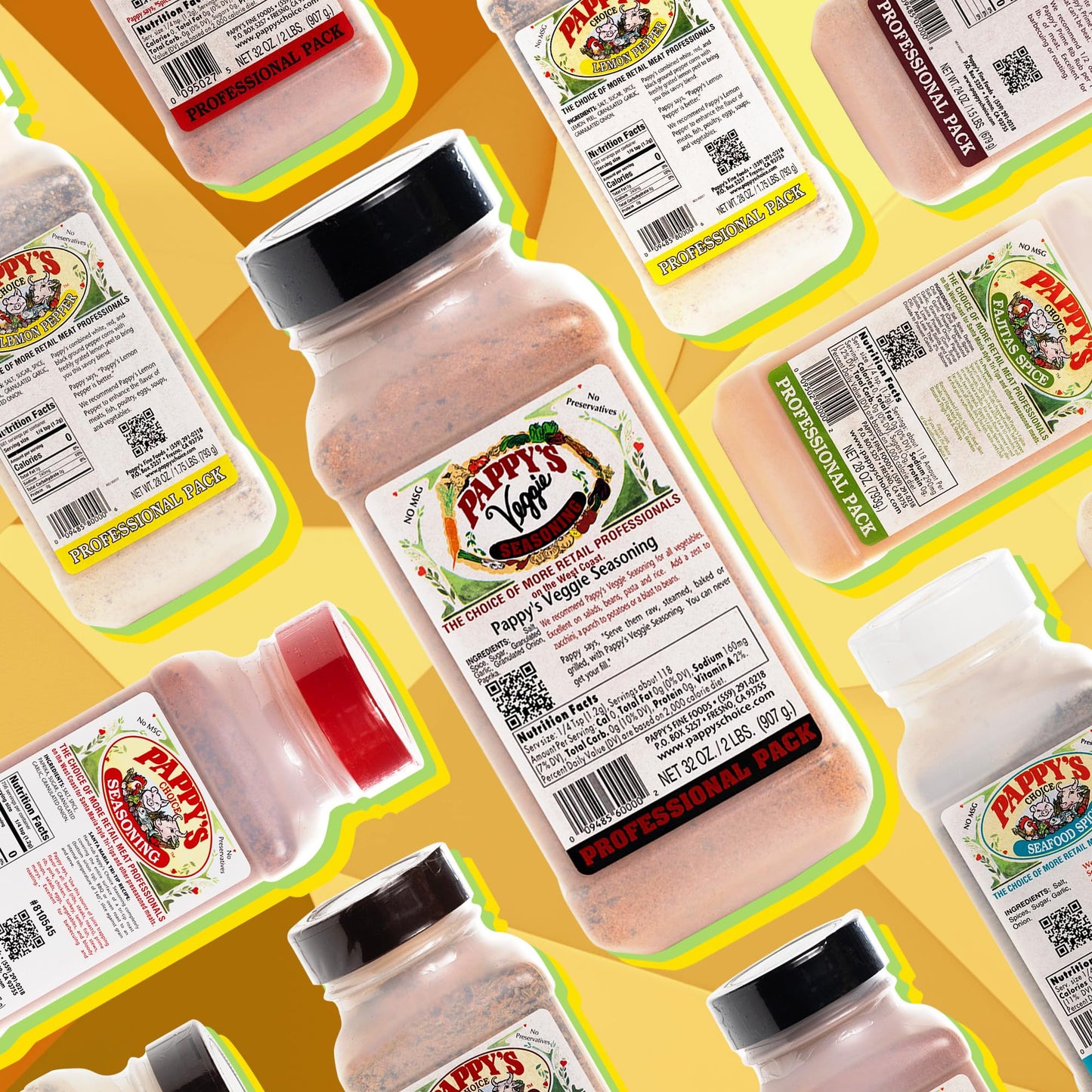 Pappy's Veggie Seasoning - Flavorful Spice Blend for Roasted Vegetables, Stir-Fries, Grilled Veggies, Salads, and Soups | Perfect for Enhancing All Plant-Based Dishes