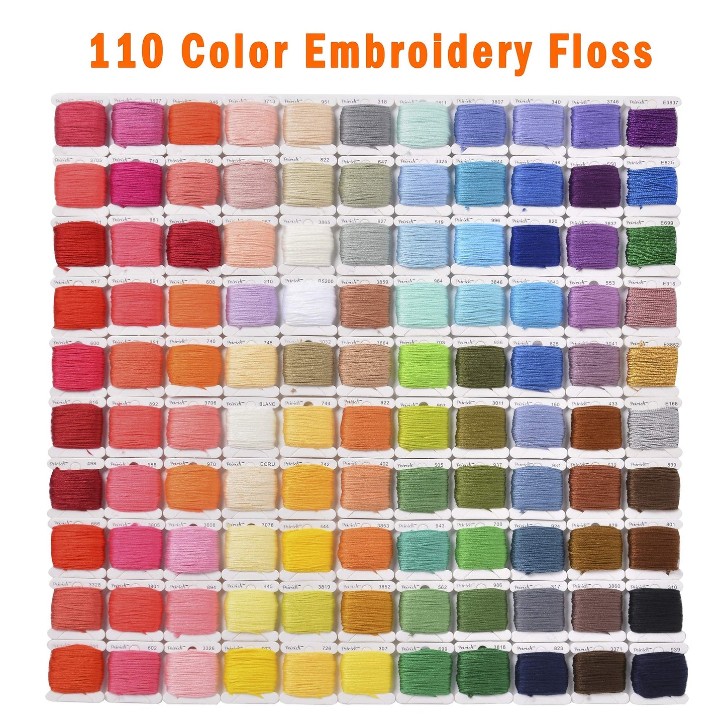 Peirich Embroidery Floss Cross Stitch Supplies, Friendship Bracelets String Kit Embroidery Floss Kit Cross Stitch Kits with Organizer Sewing Boxes Cross Stitch Tools - Gift for Christmas Birthday