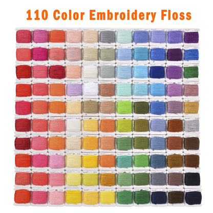 Peirich Embroidery Floss Cross Stitch Supplies, Friendship Bracelets String Kit Embroidery Floss Kit Cross Stitch Kits with Organizer Sewing Boxes Cross Stitch Tools - Gift for Christmas Birthday