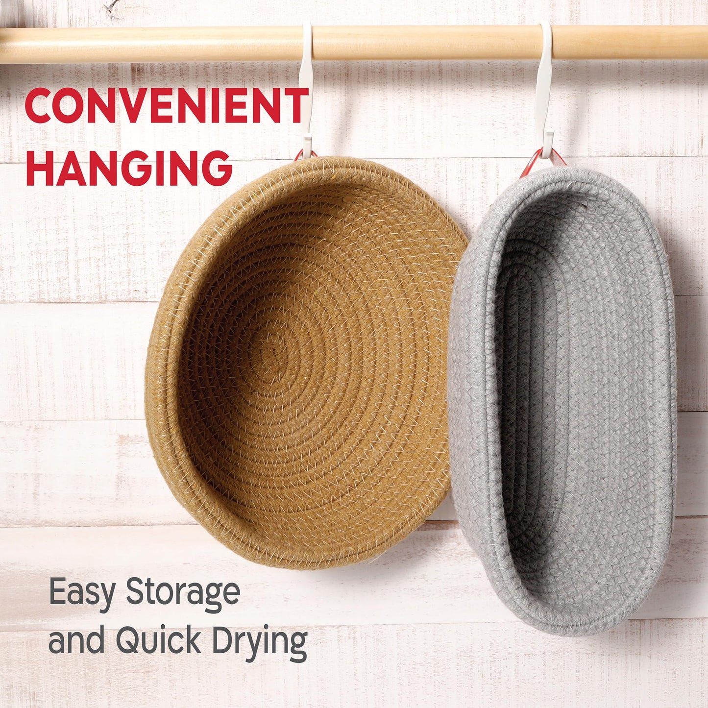 KneadAce Cotton Rope Banneton Bread Proofing Basket Set, Oval & Round Bread Baskets with Liners & Covers for Artisan Bread Baking, Sourdough Bread Baking Supplies