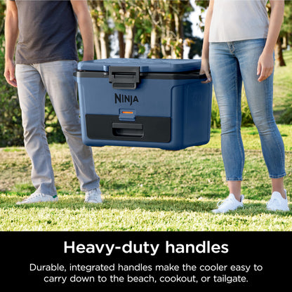 Ninja FB151BL FrostVault 50qt Hard Cooler with Dry Zone, Integrated Fridge-Temp Dry Storage Drawer, Premium Heavy-Duty Insulated Cooler, Keeps Ice for Days, Lakeshore Blue