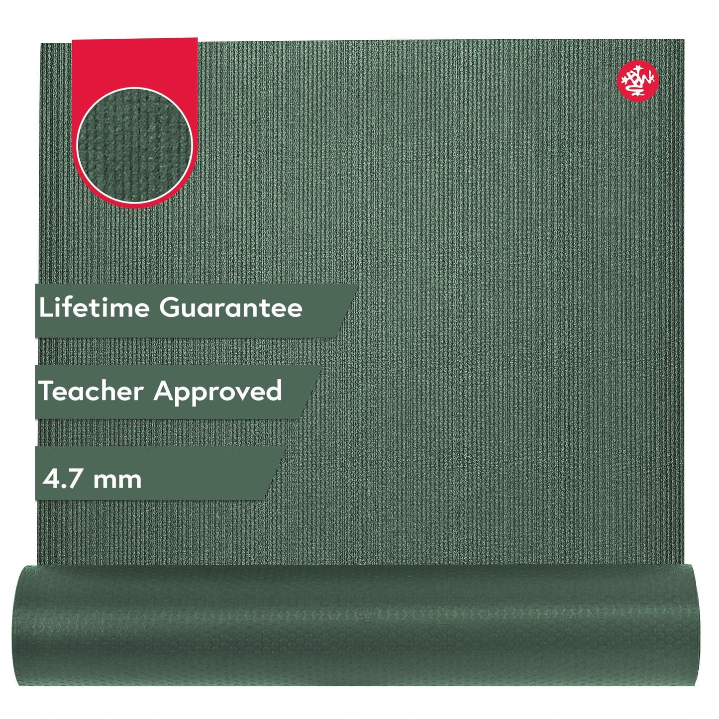 Manduka PROlite Yoga Mat 71" - 4.7mm | Lifetime Durability | Hygienic Construction | Teacher Approved | 71 x 24 inches | Black Sage
