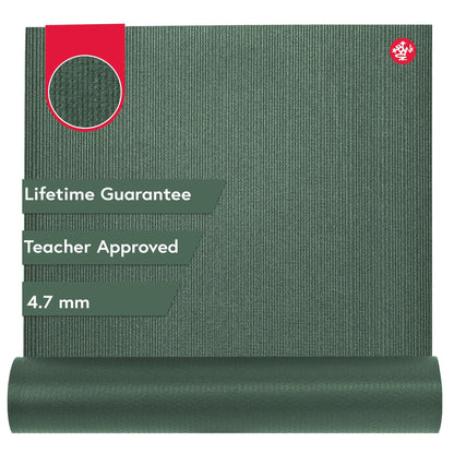 Manduka PROlite Yoga Mat 71" - 4.7mm | Lifetime Durability | Hygienic Construction | Teacher Approved | 71 x 24 inches | Black Sage