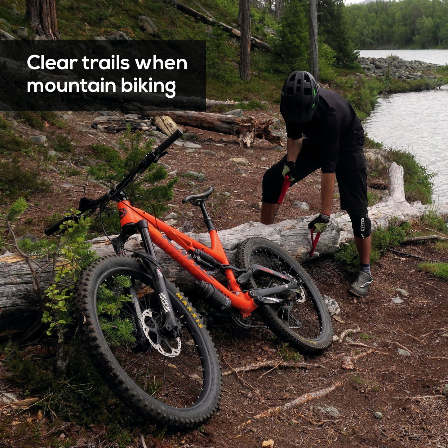 Nordic Pocket Saw 25.6 Inch Pocket Chainsaw with 33 Bi-Directional Teeth for Clearing Trails - Handy Backpacking Saw with Extra Large Nylon Handle Loops - for Survival and Emergency Situations