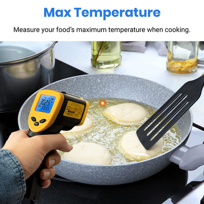 Etekcity Infrared Thermometer Temperature Gun 1080, -58°F to 1130°F for Meat Food Pizza Oven Griddle Accessories, Heat Gun for Cooking, Kitchen, Fridge, Reptile,BBQ