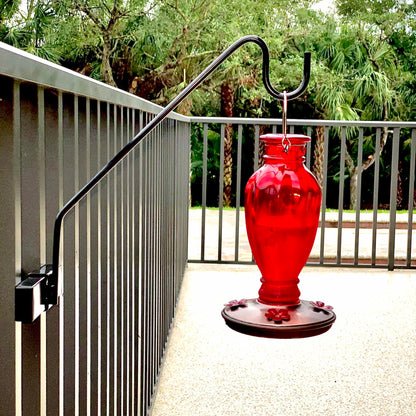 Premium - Heavy Duty - Hold It Mate Multi Use Hook Kit for Vertical Spindled Railings, Hang Flower Baskets Chimes Bird Feeder 15LBS Weight Limit (2 pack)