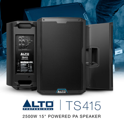 ALTO TS415 2500W 15" Powered PA Speaker with 3 Channel Mixer, Bluetooth Streaming, Wireless Loudspeaker Linking, DSP and ALTO App