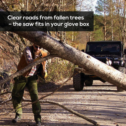 Nordic Pocket Saw 25.6 Inch Pocket Chainsaw with 33 Bi-Directional Teeth for Clearing Trails - Handy Backpacking Saw with Extra Large Nylon Handle Loops - for Survival and Emergency Situations