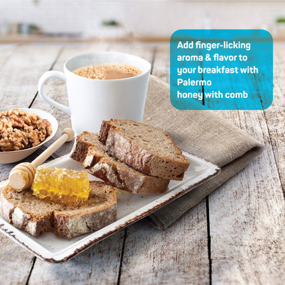 Papa Palermo Honeycomb 100% Edible, All-Natural, Gourmet Raw Honeycomb, No Additives, No Preservatives - 7.05 oz