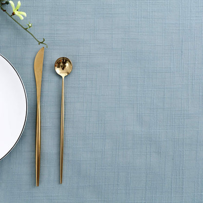 maxmill Lux Faux Linen Tablecloth with Slubby Yarn Textured Weaves Wrinkle Free Anti-Shrink Soft Table Cloth for Kitchen Dining Tabletop for Outdoor and Indoor Use Rectangle 60 x 104 Inch Slate Blue