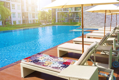 LIVILAN Large Kitten Cat Beach Towel, 30" X 60" Soft Microfiber, Absorbent, Quick Dry, Sand Free, Light, Multiuse for Bath, Pool, Swim, Cute Cat Gifts