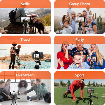 Laser Level Tripod Phone Stand: 51-Inch Aluminum Lightweight Tripod with 1/4" Screw Mount, Phone Holder and Bubble Level for iPhone and Line Lasers Measuring Tools, Carry Bag Included | Matte Black