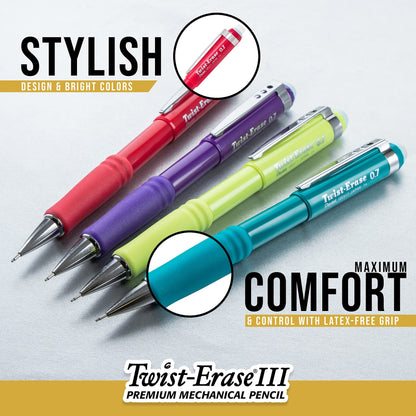 Pentel Twist-Erase III Mechanical Pencils, No.