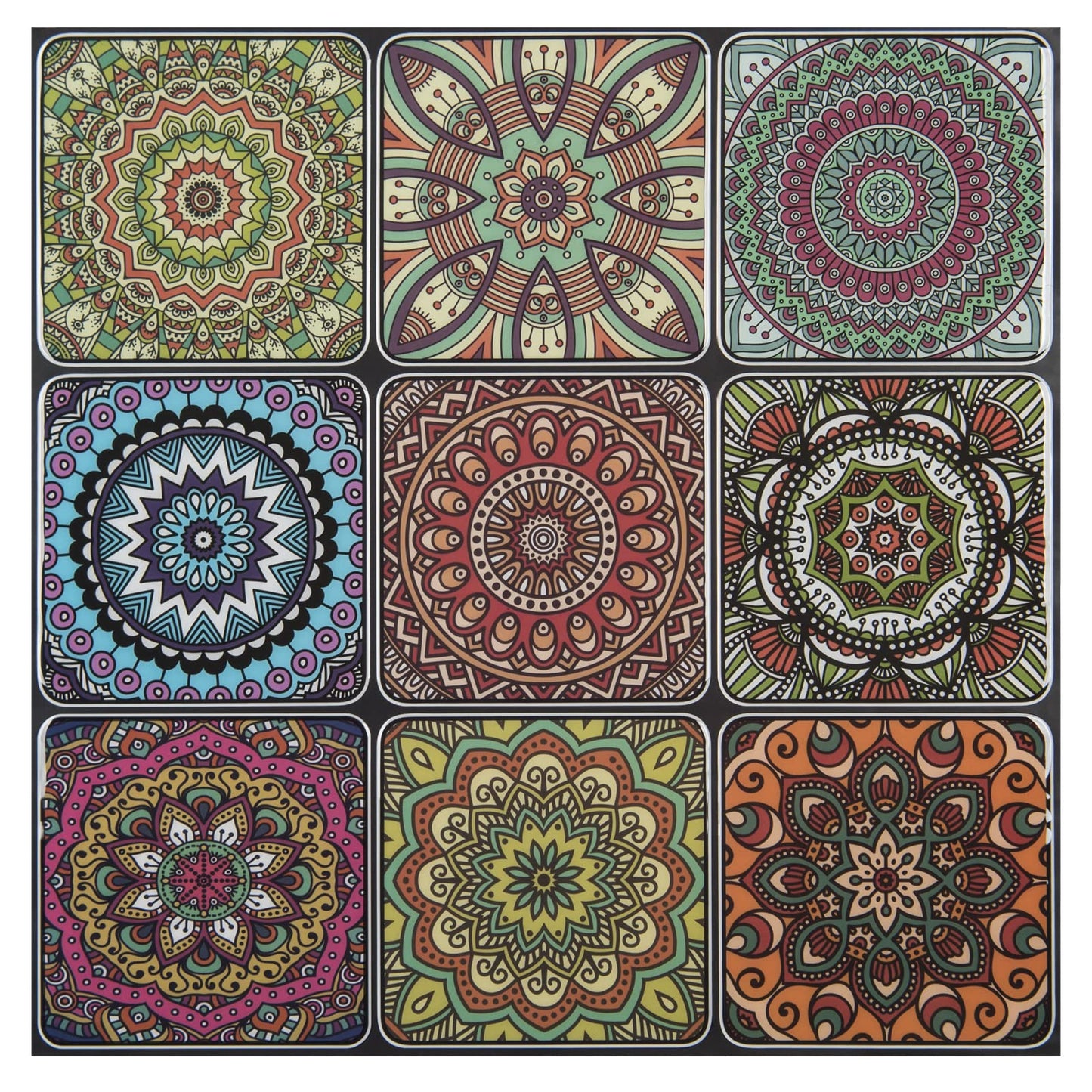 LONGKING Peel and Stick Backsplash Tile Stickers, Colorful Moroccan Tile for Kitchen, Stick on Wall Tiles (10 Sheets)