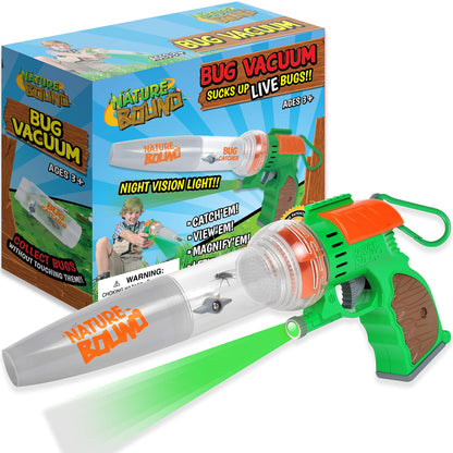 Nature Bound Bug Catcher Toy | Eco-Friendly Bug Vacuum, Catch and Release | Ages 3 to 12 Indoor/Outdoor Play Toy | Includes Capture Core with Magnification | Complete Kit for Kids | Green