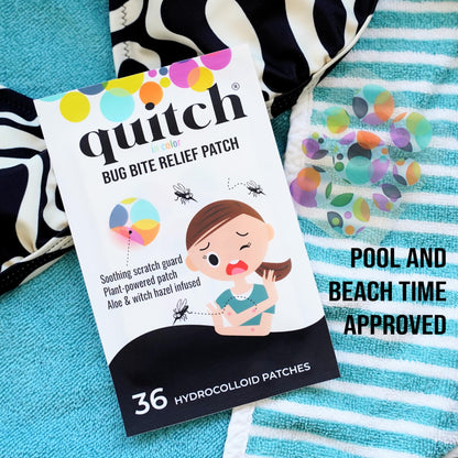 Quitch Mosquito Bite Itch Relief Patch, After Bite Insect Bite Treatment, Anti Itch Cream Alternative, Insect Bite Relief, Cruise, Travel and Camping Essential for Kids
