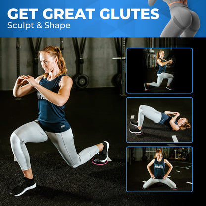 2 x Dual Sided Gliding Discs Core Sliders by Iron Core Fitness | Ultimate Core Trainer | Gym, Home Abdominal & Total Body Workout Equipment | for use on All Surfaces