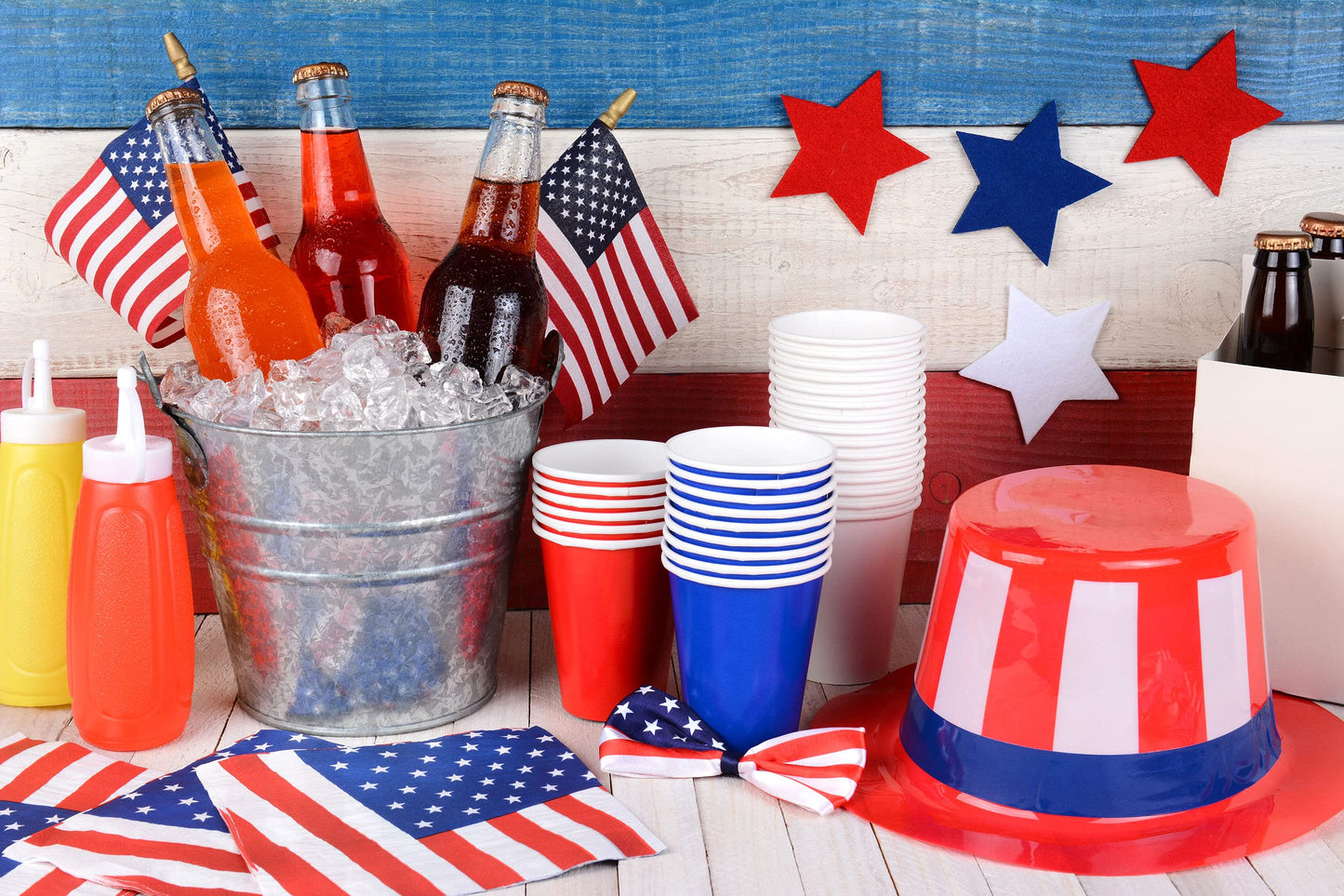 GIFTEXPRESS Set of 12, Proudly Made in U.S.A. Small American Flags 4x6 Inch/Small US Flag/Mini American Stick Flag/American Hand Held Stick Flags Spear Top