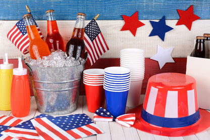 GIFTEXPRESS Set of 12, Proudly Made in U.S.A. Small American Flags 4x6 Inch/Small US Flag/Mini American Stick Flag/American Hand Held Stick Flags Spear Top