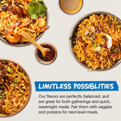 Momofuku Ramen Noodle Variety Pack by David Chang, 15 Meals (Pack of 3) Air-Dried Vegan Instant Noodles with Sauce