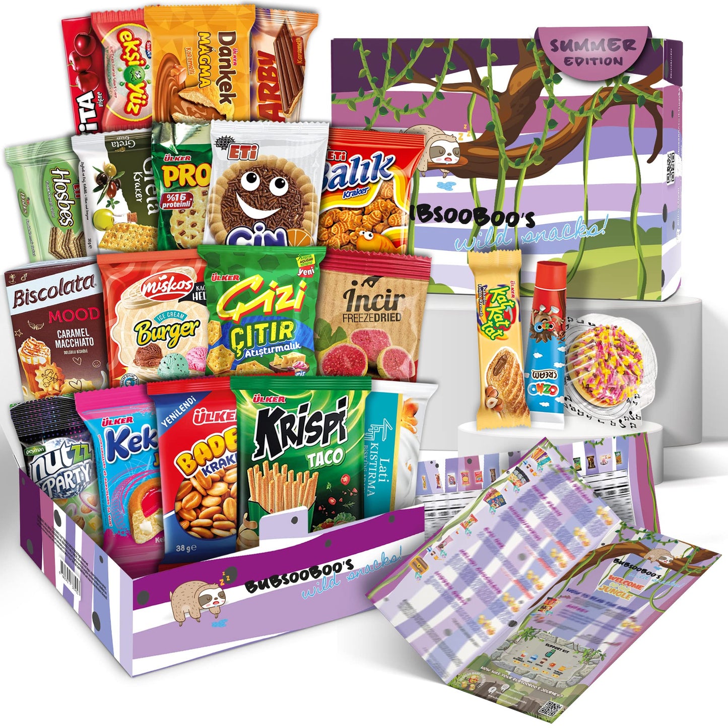 Maxi International Snack Box | Premium Exotic Foreign Snacks and Candies | Unique Gift Around the World for Friends and Family | 21 Full-Size Snacks