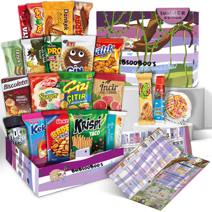 Maxi International Snack Box | Premium Exotic Foreign Snacks and Candies | Unique Gift Around the World for Friends and Family | 21 Full-Size Snacks