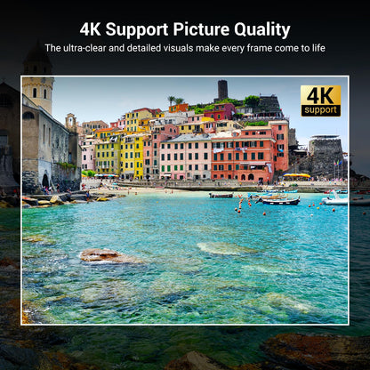 Official Licensed Netflix Smart Projector, HAPPRUN Projector 4K with Wifi and Bluetooth, DoIby Audio, Built-in Apps, Native 1080P 1000ANSI,Electric Focus, Portable Projector for Home Cinema, Bedroom