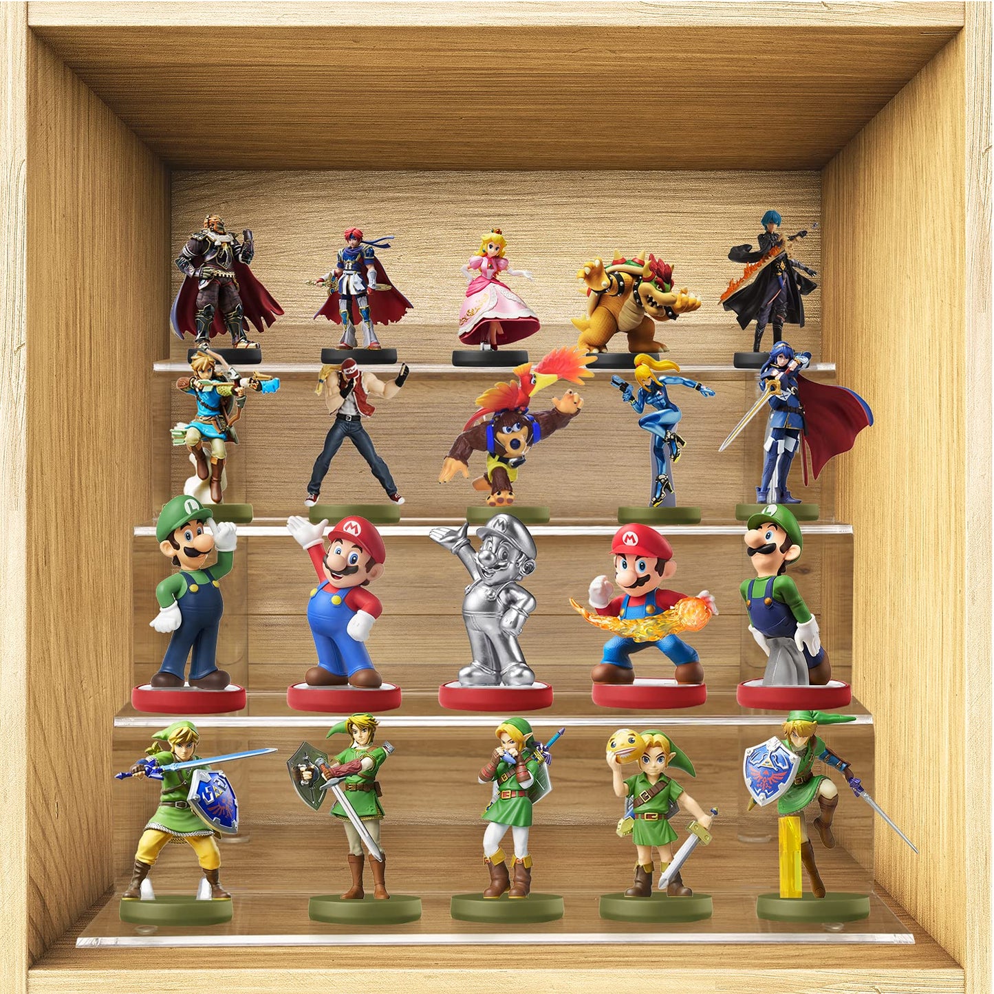 9 Inch Acrylic Shelf for Perfume Organizer, 4 Tier Funko POP Shelves, Cologne Organizer Tiered Riser Display Stand, Acrylic Display for Decoration