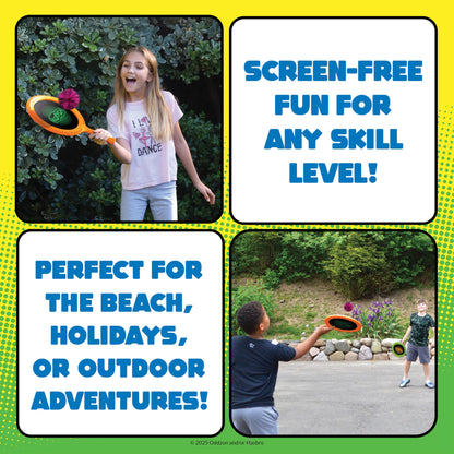 Koosh Paddle Playset – Beach Toys, Outdoor Games for Adults and Family, Outdoor Games for Kids, Fidget Toys for Kids, Ages 4+