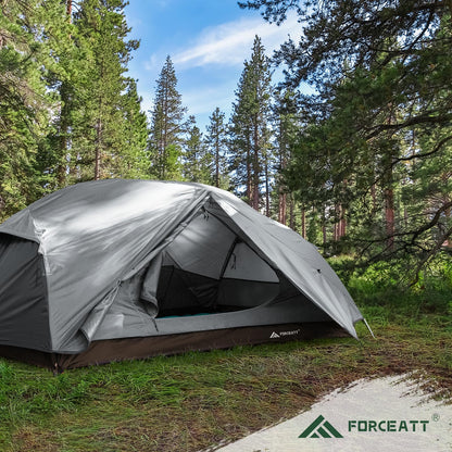 Forceatt Tent for 2 Person is Waterproof and Windproof, Camping Tent for 3 to 4 Seasons,Lightweight Aluminum Pole Backpacking Tent Can be Set Up Quickly,Great for Hiking…