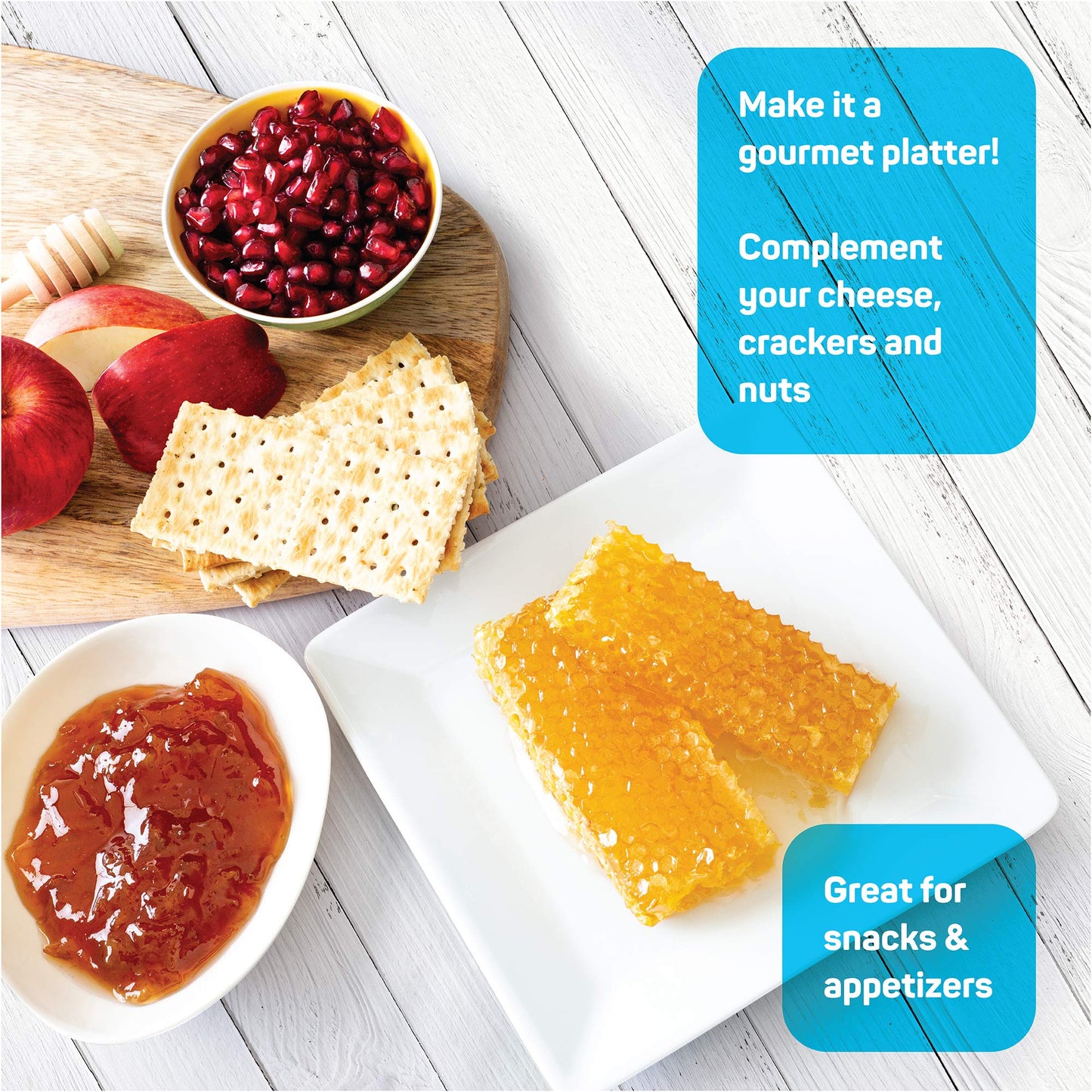 Papa Palermo Honeycomb 100% Edible, All-Natural, Gourmet Raw Honeycomb, No Additives, No Preservatives - 7.05 oz